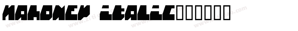 Mahoney Italic字体转换